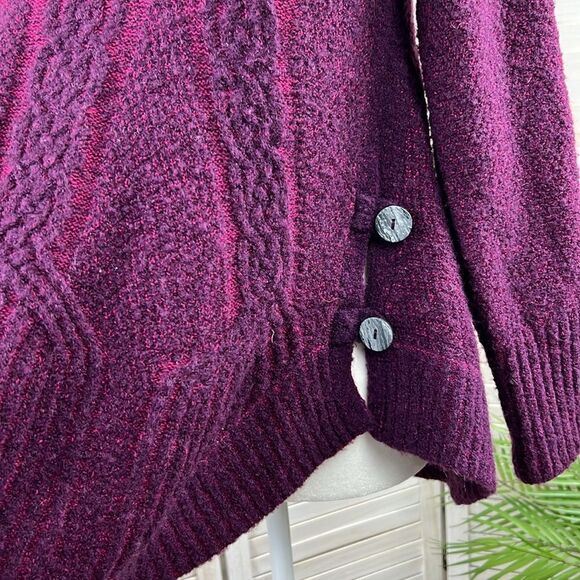 Anthropologie Angel of the North Wool Blend Cowl Neck Poncho Sweater XS - Picture 12 of 14